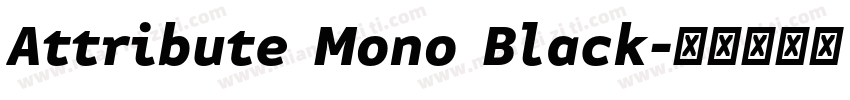Attribute Mono Black字体转换